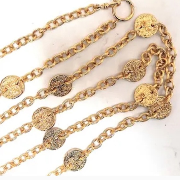 Chanel Vintage 24k Yellow Gold Plated Chanel Coin Necklace - Picture 6 of 15